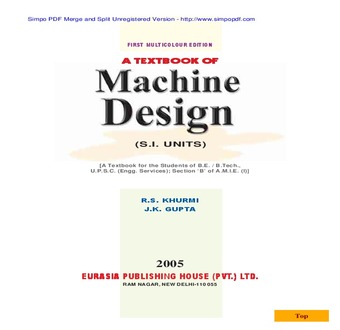 machine design rs khurmi